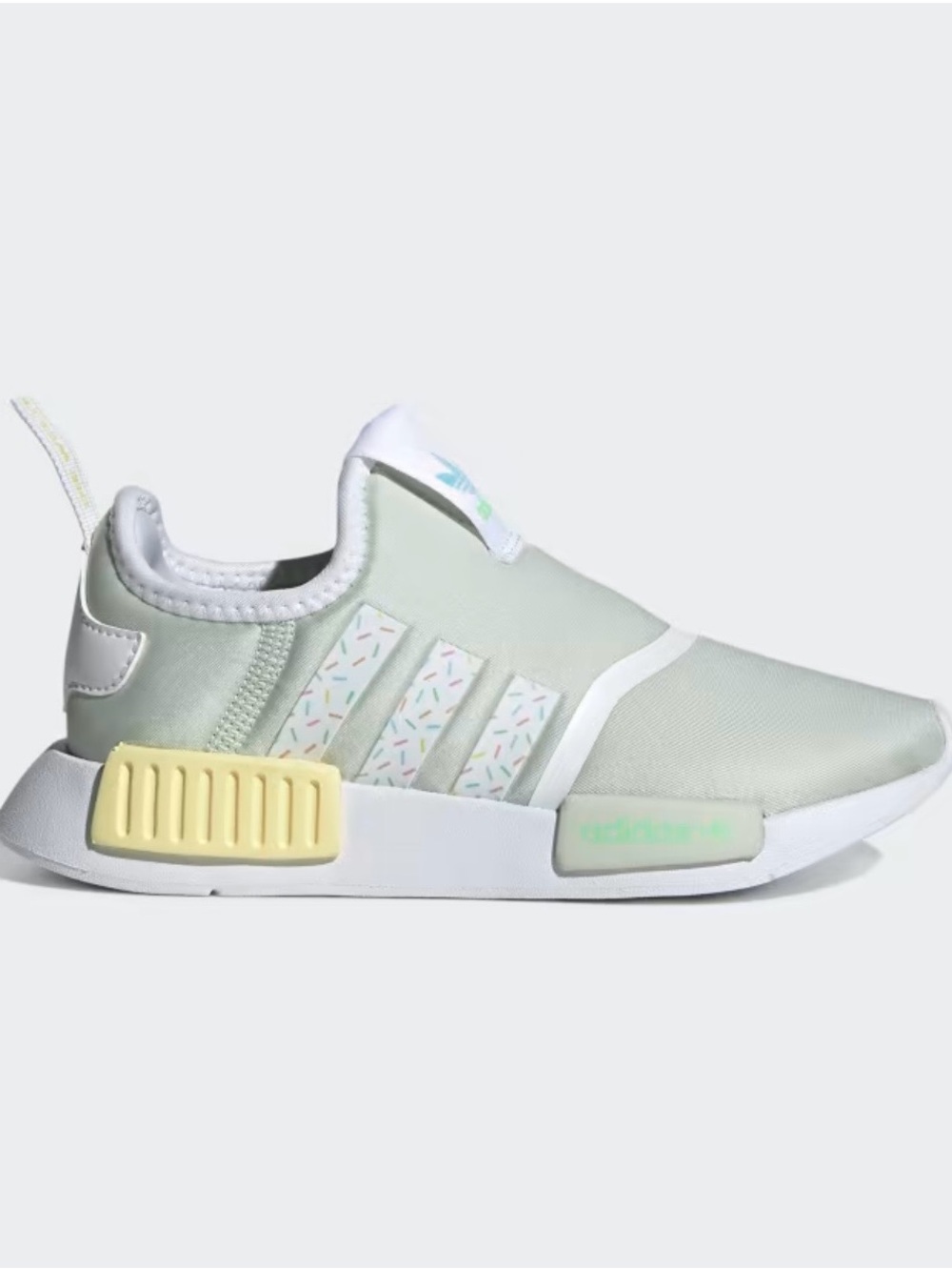 Adidas Kids NMD 360 C Slip-On Sneakers in Light Green and Yellow